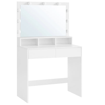 Coiffeuse Chambre avec LED Vasagle – Miroir, Tiroirs