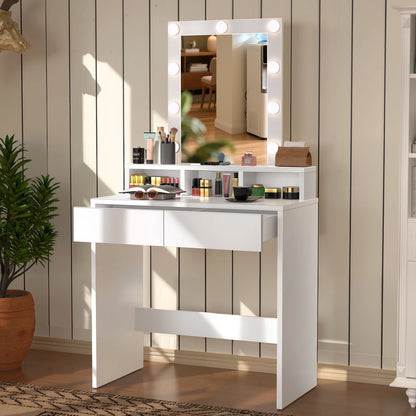 Coiffeuse Chambre LED – Luminosité et Couleur Ajustables